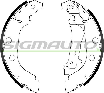 SIGMAUTO SFA385 - Комплект спирачна челюст vvparts.bg