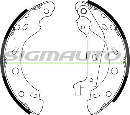 SIGMAUTO SFA308 - Комплект спирачна челюст vvparts.bg