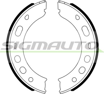 SIGMAUTO SFA399 - Комплект спирачна челюст, ръчна спирачка vvparts.bg