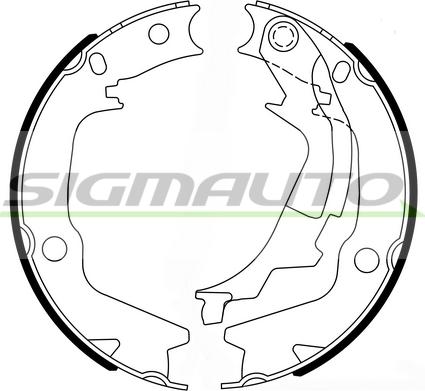 SIGMAUTO SFA766 - Комплект спирачна челюст, ръчна спирачка vvparts.bg