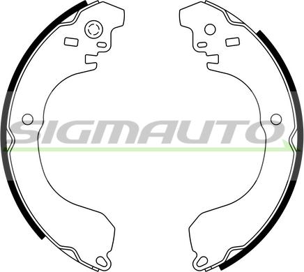 SIGMAUTO SFA871 - Комплект спирачна челюст vvparts.bg