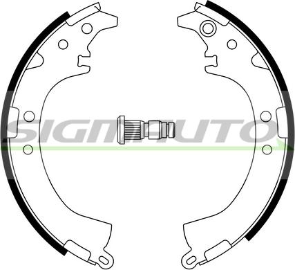 SIGMAUTO SFA948 - Комплект спирачна челюст vvparts.bg