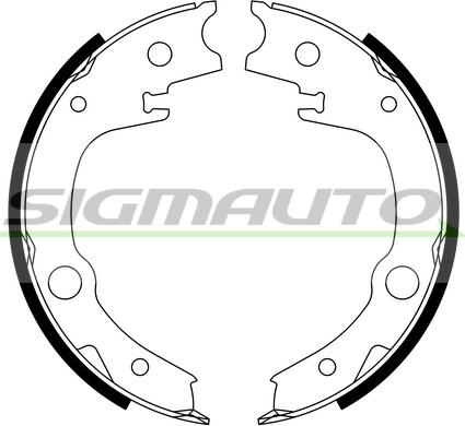 SIGMAUTO SFA966 - Комплект спирачна челюст, ръчна спирачка vvparts.bg