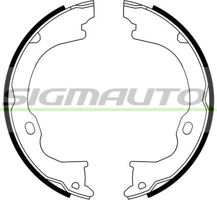 SIGMAUTO SFD941 - Комплект спирачна челюст, ръчна спирачка vvparts.bg