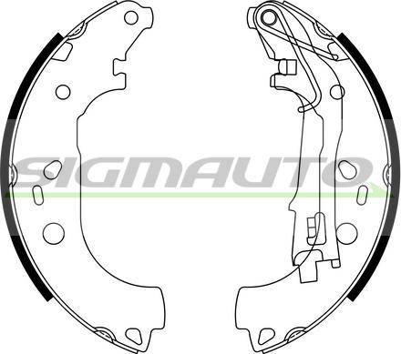 SIGMAUTO SFA161 - Комплект спирачна челюст vvparts.bg