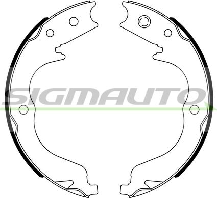SIGMAUTO SFA109 - Комплект спирачна челюст, ръчна спирачка vvparts.bg