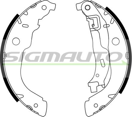 SIGMAUTO SFA389 - Комплект спирачна челюст vvparts.bg