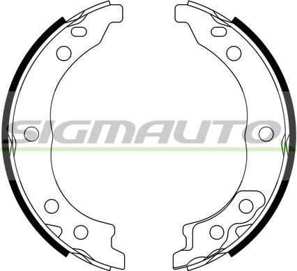 SIGMAUTO SFA187 - Комплект спирачна челюст, ръчна спирачка vvparts.bg