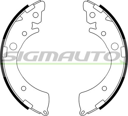 SIGMAUTO SFA709 - Комплект спирачна челюст vvparts.bg