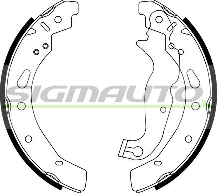 SIGMAUTO SFA247 - Комплект спирачна челюст vvparts.bg