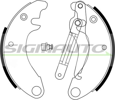 SIGMAUTO SFA091 - Комплект спирачна челюст vvparts.bg