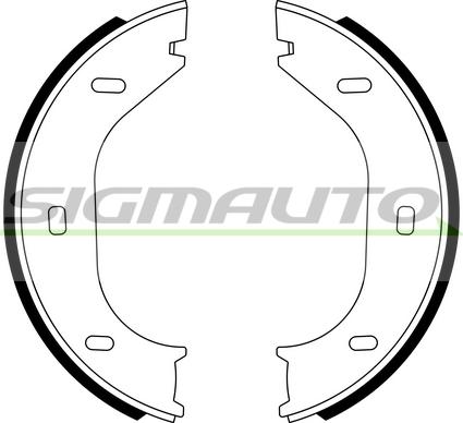 SIGMAUTO SFA0001 - Комплект спирачна челюст, ръчна спирачка vvparts.bg