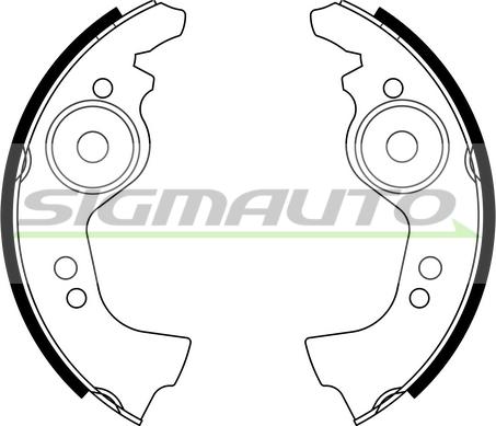 SIGMAUTO SFA145 - Комплект спирачна челюст vvparts.bg