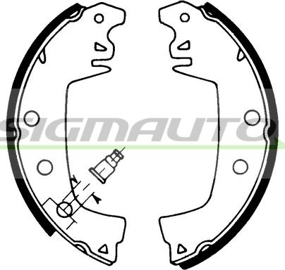 SIGMAUTO SFA404 - Комплект спирачна челюст vvparts.bg