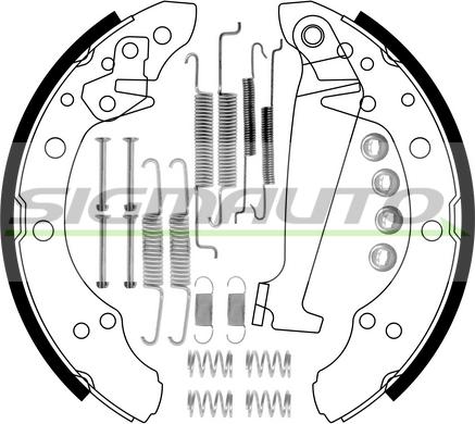 SIGMAUTO SFA556-1 - Комплект спирачна челюст vvparts.bg