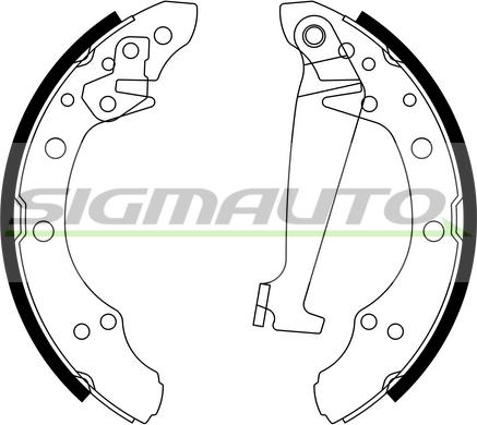 SIGMAUTO SFA556 - Комплект спирачна челюст vvparts.bg