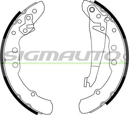 SIGMAUTO SFA021 - Комплект спирачна челюст vvparts.bg