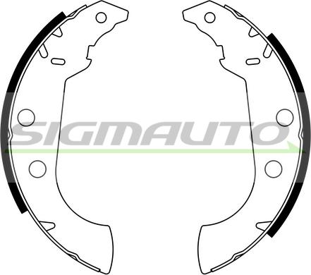 SIGMAUTO SFA383 - Комплект спирачна челюст vvparts.bg