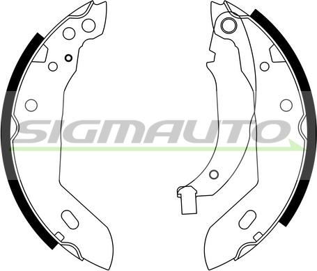 SIGMAUTO SFA411 - Комплект спирачна челюст vvparts.bg