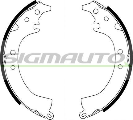 SIGMAUTO SFA667 - Комплект спирачна челюст vvparts.bg