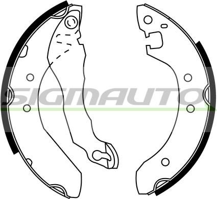 SIGMAUTO SFA267 - Комплект спирачна челюст vvparts.bg