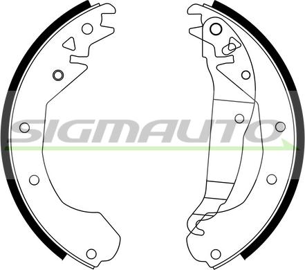 SIGMAUTO SFA351 - Комплект спирачна челюст vvparts.bg