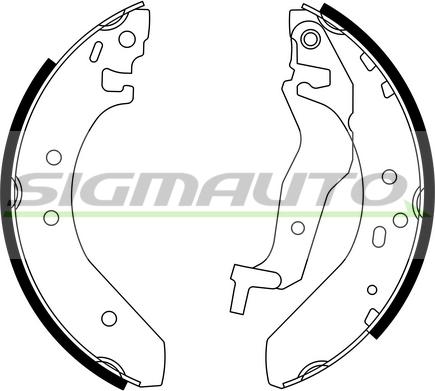 SIGMAUTO SFA705 - Комплект спирачна челюст vvparts.bg