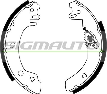 SIGMAUTO SFA221 - Комплект спирачна челюст vvparts.bg