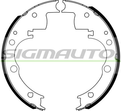 SIGMAUTO SFA166 - Комплект спирачна челюст vvparts.bg