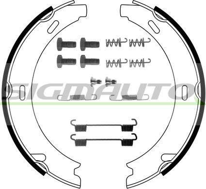 SIGMAUTO SFA302-1 - Комплект спирачна челюст, ръчна спирачка vvparts.bg