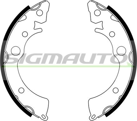 SIGMAUTO SFA431 - Комплект спирачна челюст vvparts.bg