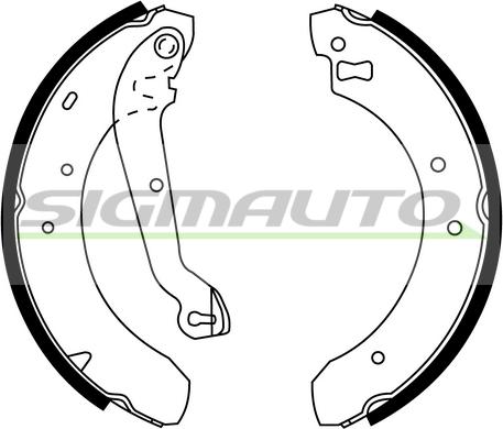 SIGMAUTO SFA222 - Комплект спирачна челюст vvparts.bg