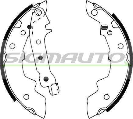 SIGMAUTO SFA412 - Комплект спирачна челюст vvparts.bg