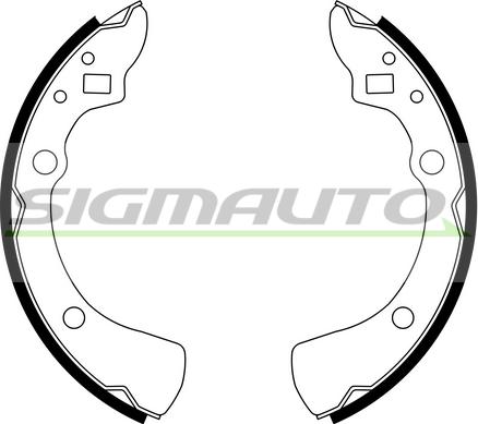 SIGMAUTO SFA772 - Комплект спирачна челюст vvparts.bg