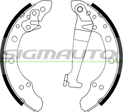 SIGMAUTO SFA543 - Комплект спирачна челюст vvparts.bg