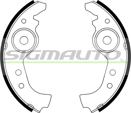 SIGMAUTO SFA290 - Комплект спирачна челюст vvparts.bg