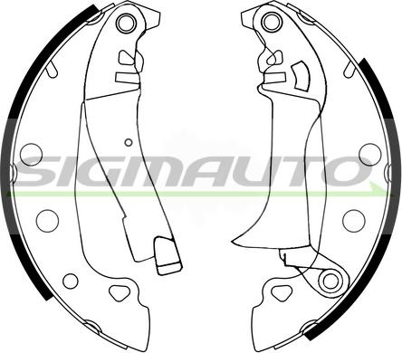 SIGMAUTO SFA150 - Комплект спирачна челюст vvparts.bg