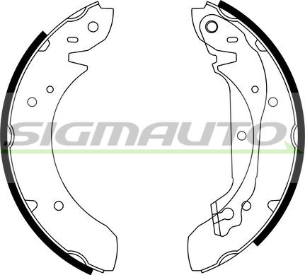 SIGMAUTO SFA195 - Комплект спирачна челюст vvparts.bg