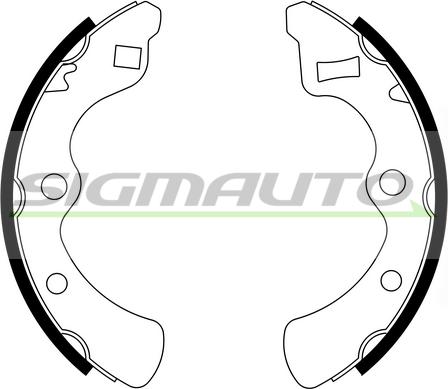 SIGMAUTO SFA704 - Комплект спирачна челюст vvparts.bg