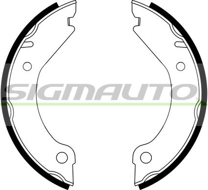 SIGMAUTO SFA603 - Комплект спирачна челюст, ръчна спирачка vvparts.bg