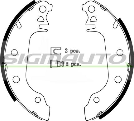 SIGMAUTO SFA191 - Комплект спирачна челюст vvparts.bg