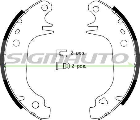 SIGMAUTO SFA414 - Комплект спирачна челюст vvparts.bg