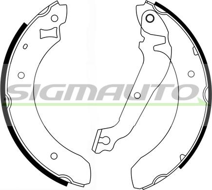 SIGMAUTO SFA215 - Комплект спирачна челюст vvparts.bg