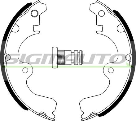 SIGMAUTO SFA946 - Комплект спирачна челюст vvparts.bg