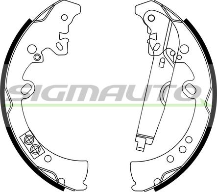 SIGMAUTO SFA969 - Комплект спирачна челюст vvparts.bg