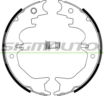 SIGMAUTO SFA965 - Комплект спирачна челюст, ръчна спирачка vvparts.bg