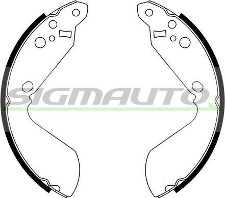 SIGMAUTO SFA910 - Комплект спирачна челюст vvparts.bg