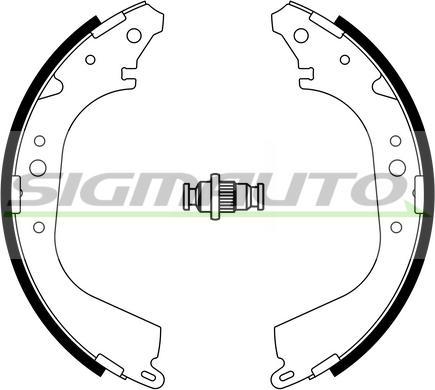 SIGMAUTO SFA937A - Комплект спирачна челюст vvparts.bg