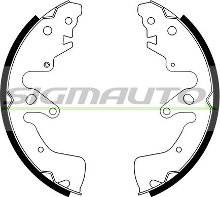 SIGMAUTO SFA924 - Комплект спирачна челюст vvparts.bg