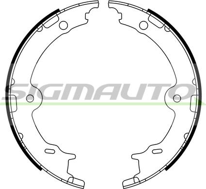 SIGMAUTO SFA979 - Комплект спирачна челюст, ръчна спирачка vvparts.bg